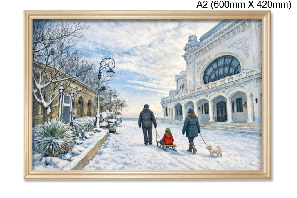 Plimbare de iarnă la Cazinoul din Constanța