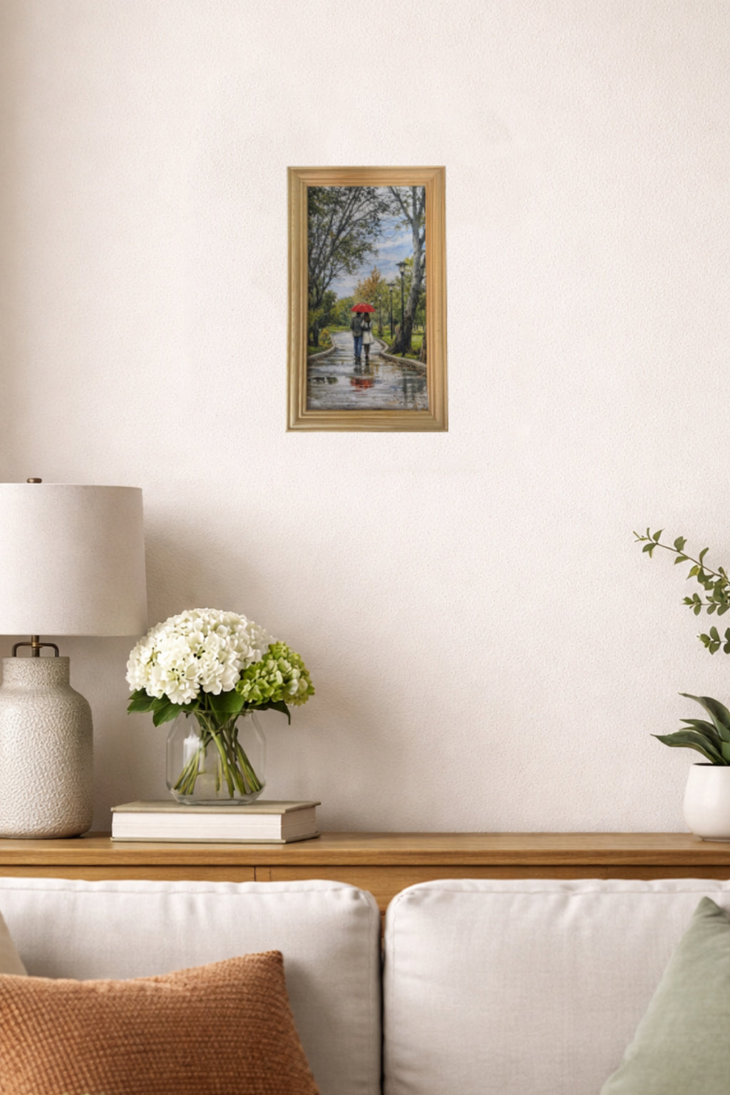 Sub Umbrela Roșie – Tablou Personalizat pentru Cupluri