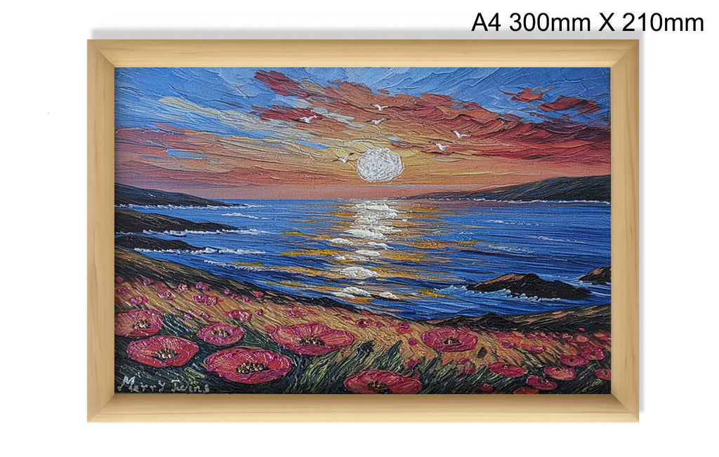 Câmp de maci la apus