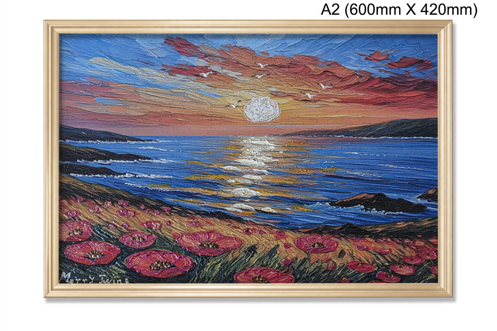 Câmp de maci la apus