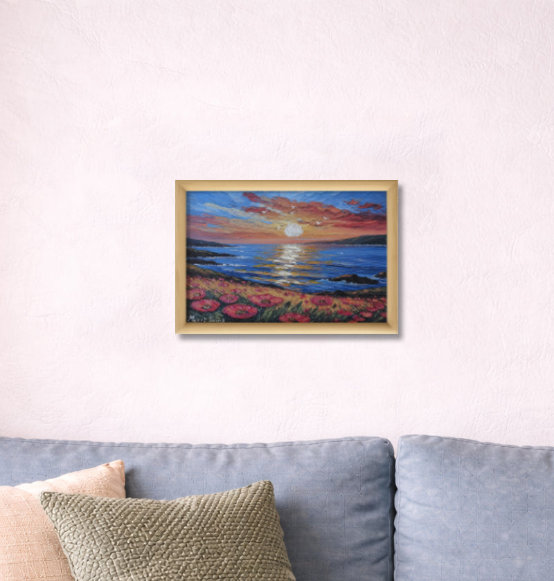 Câmp de maci la apus