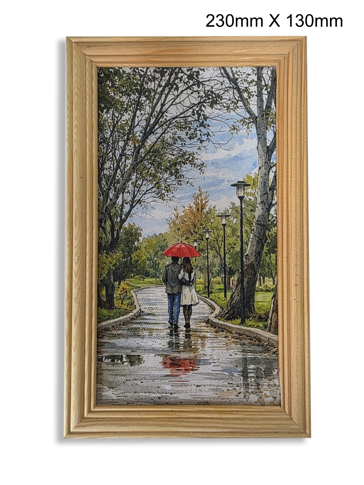 Sub Umbrela Roșie – Tablou Personalizat pentru Cupluri